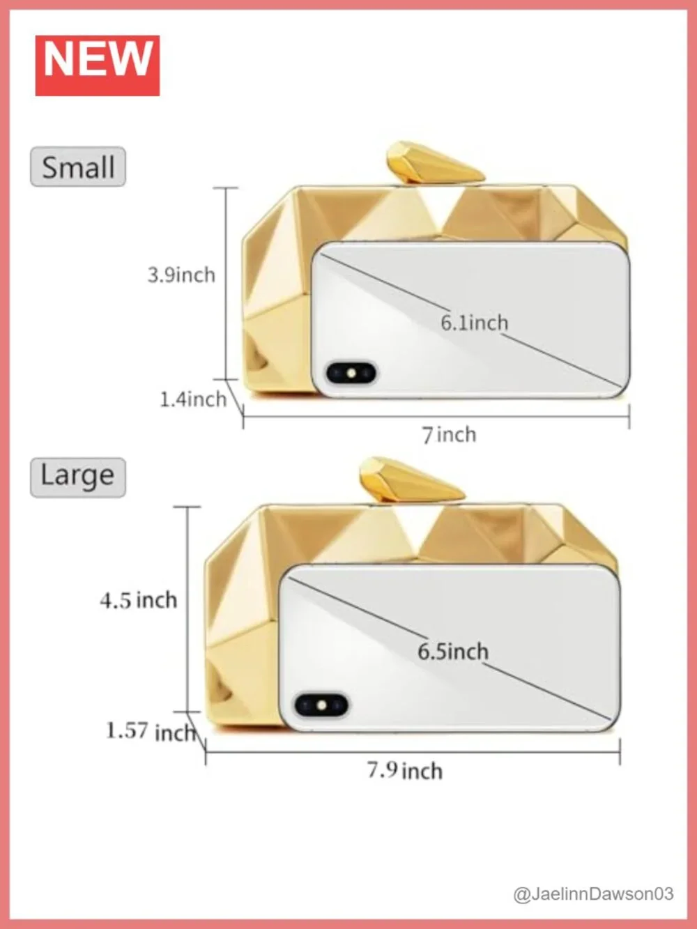 Geometric Evening Clutch, Metallic Gold Bags for Wedding, Party & Formal